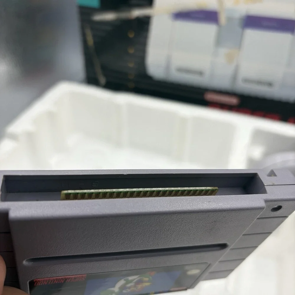 Super Nintendo SNES Super Set Console w/ Box, Super Mario World, OEM Controller